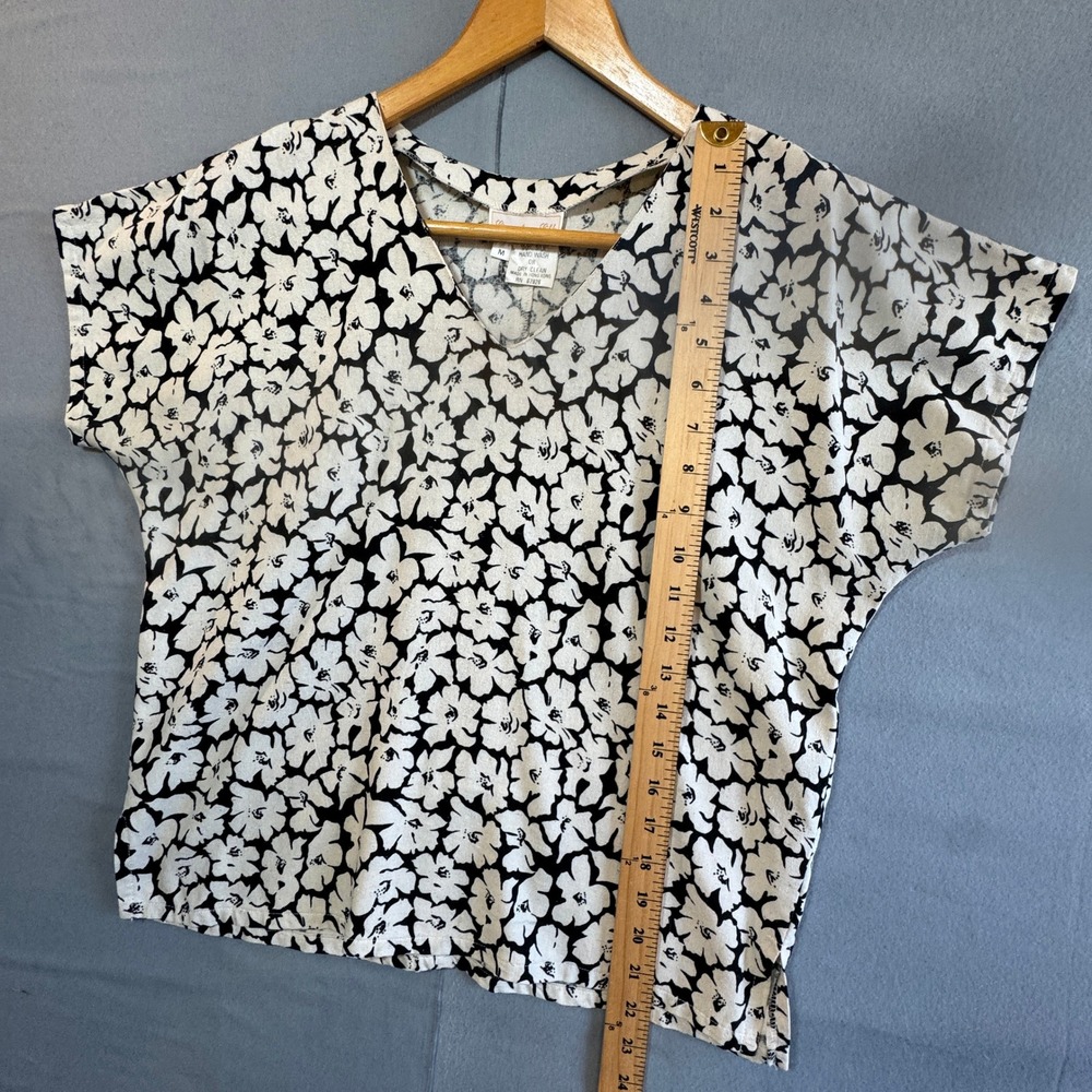 Vintage Go Silk Signature Silk Blouse 1980's Hong Kong M Heavy Washable Silk - Picture 7 of 7